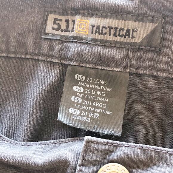 5.11 511 Tactical Series Cargo Pants Men’s 20 Black Cargo Utility Work - Picture 4 of 6